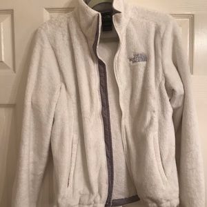 White North Face Fleece Zip Up Jacket